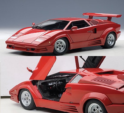 AutoArt 1/18 Lamborghini Countach 25th Anniversary Edt Red